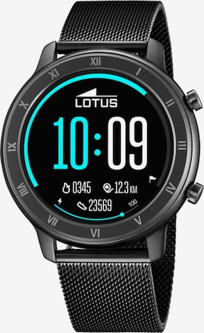 Lotus Digitaluhr in Schwarz: Vorderseite