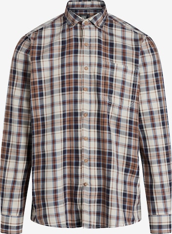 Signal Overhemd 'Benn Check Herring' in Bruin: voorkant