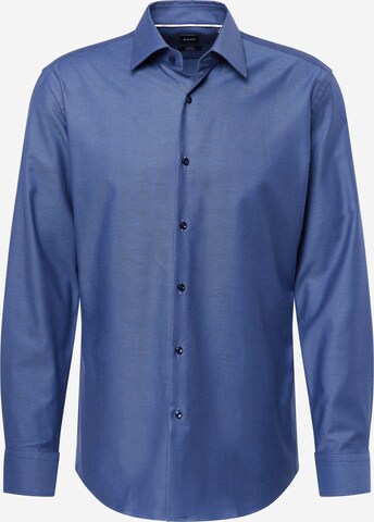 BOSS Button Up Shirt 'Hank' in Blue: front