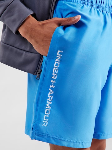 UNDER ARMOUR Обычный Спортивные штаны 'Wordmark' в Синий