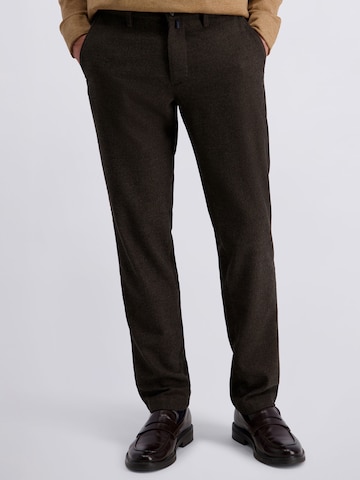 PIERRE CARDIN Tapered Chino trousers in Brown: front