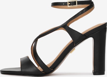 juoda Kazar Basutės su dirželiais: priekis