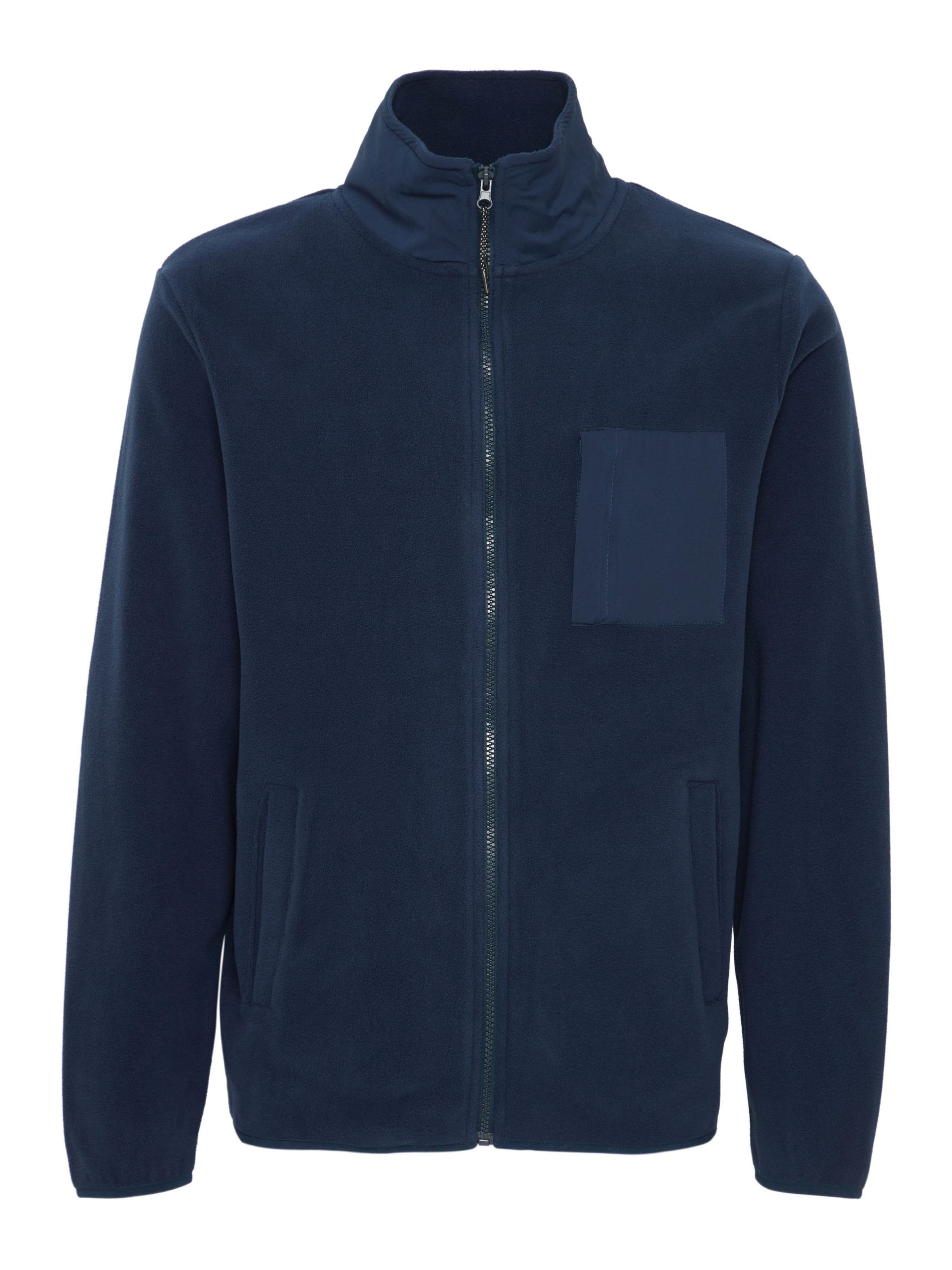 Veste en polaire ' BHBROOKS Sweatshirt zipp thru ' BLEND en bleu : devant