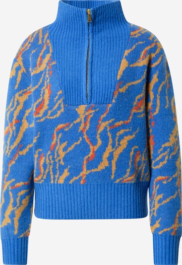 minus Sweater 'Flavia' in Royal blue / Cappuccino / Dark orange, Item view