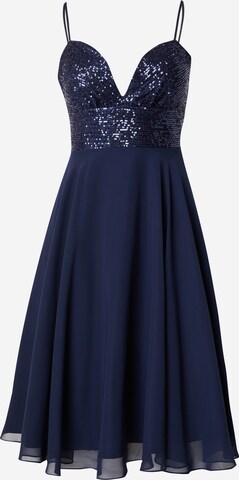 Robe de cocktail SWING en bleu : devant