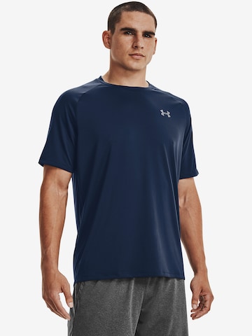 UNDER ARMOUR - Regular Fit Camisa funcionais 'Tech 2.0' em azul: frente