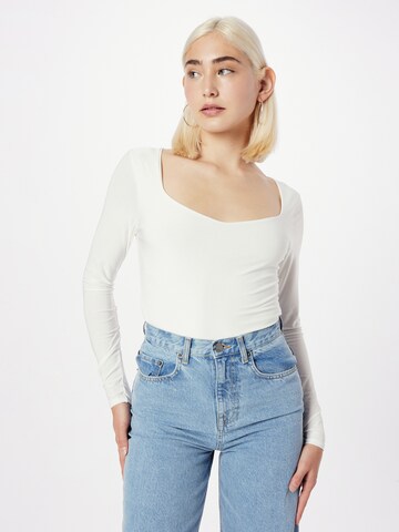 Warehouse T-shirtbody i beige: framsida