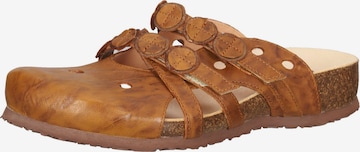 THINK! Clogs in Brown: front