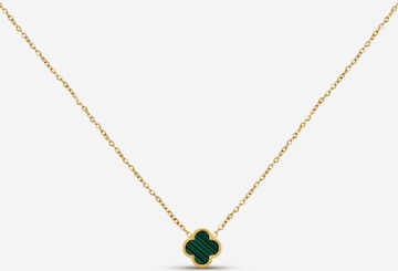 Pure Schmuck Kette 'Clover Green' in Gold: Vorderseite