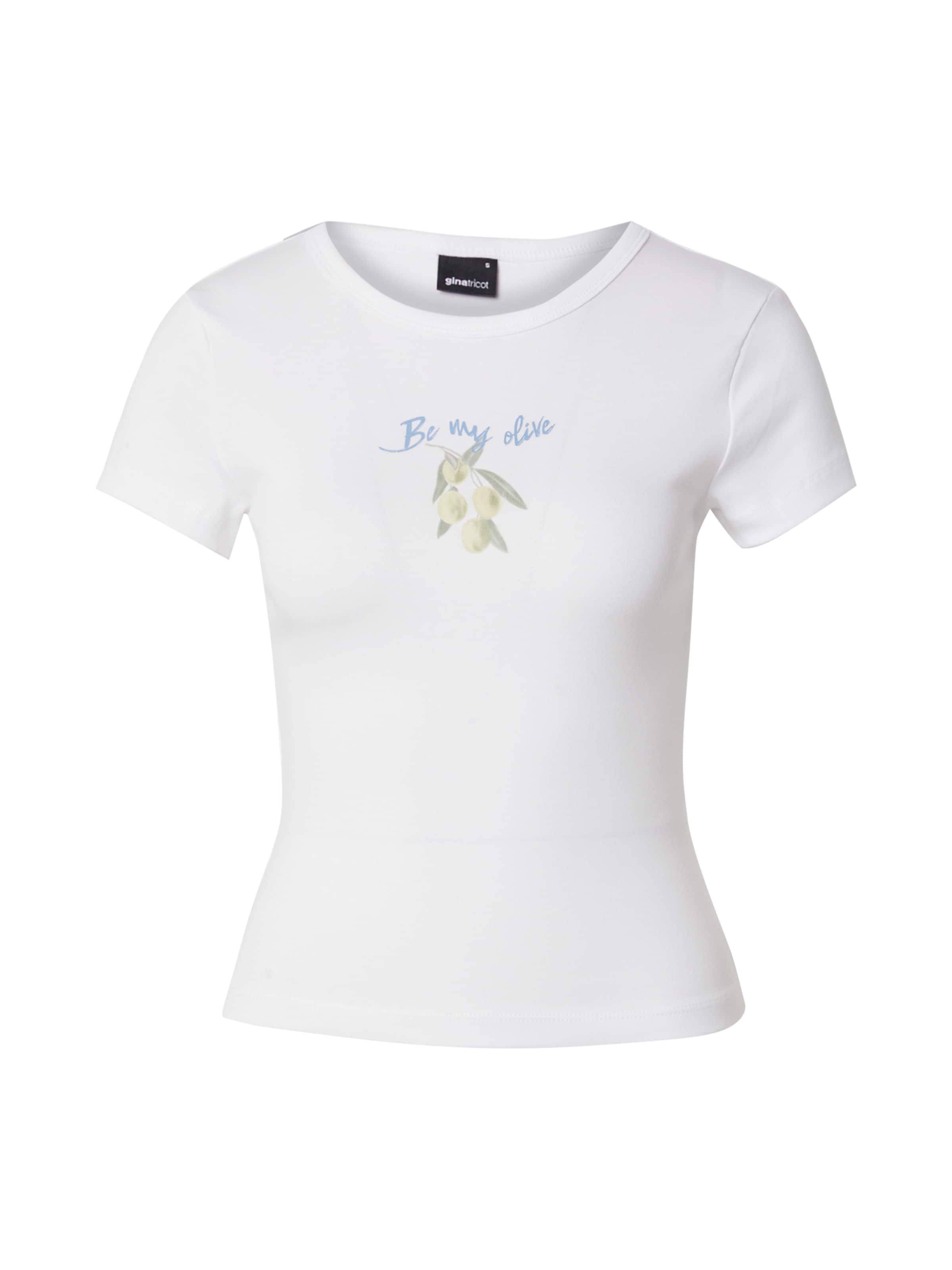 T-shirt Gina Tricot en blanc : devant
