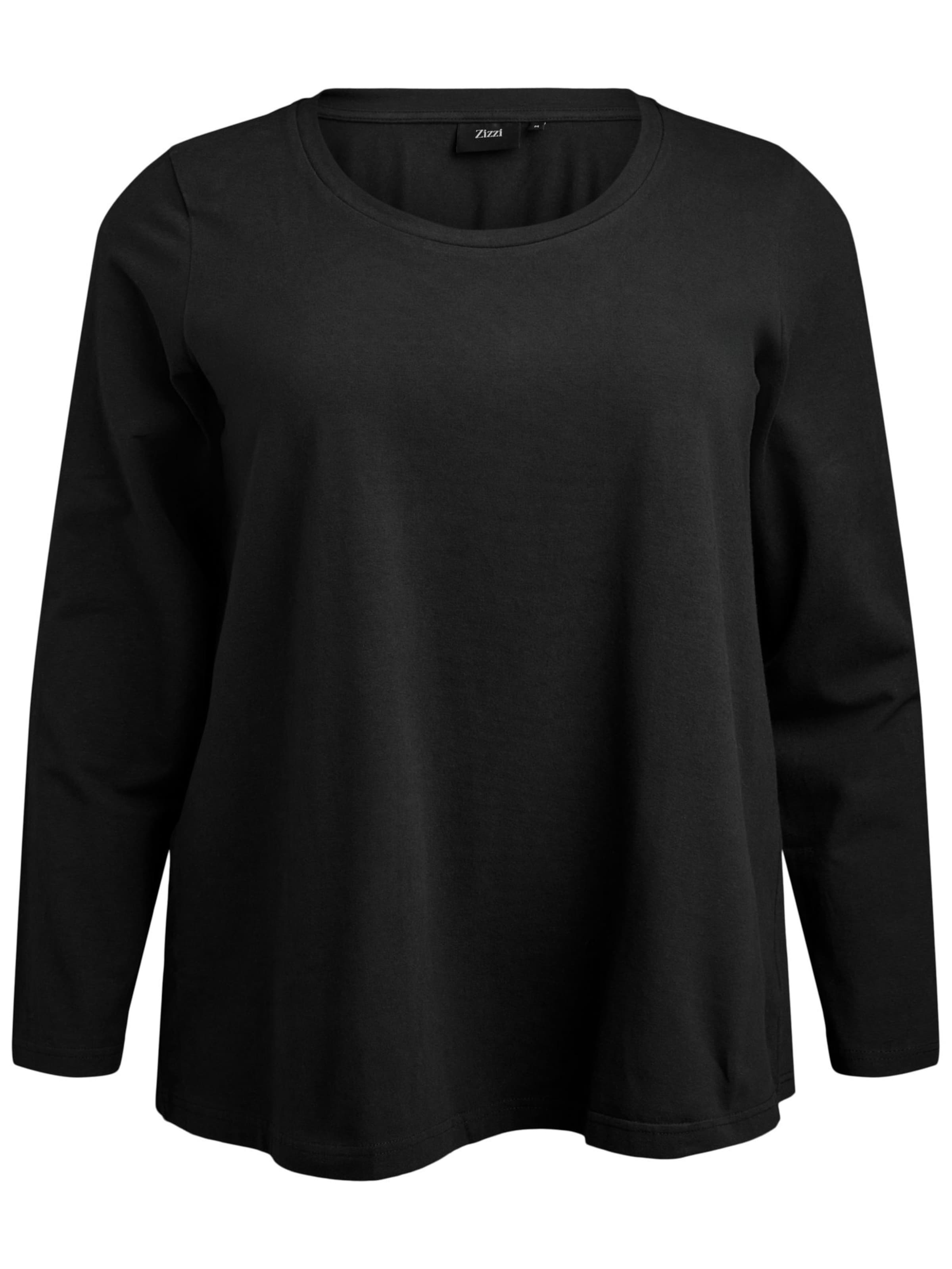 Zizzi Bluza &#x27;L/S&#x27; | črna barva, Prikaz izdelka