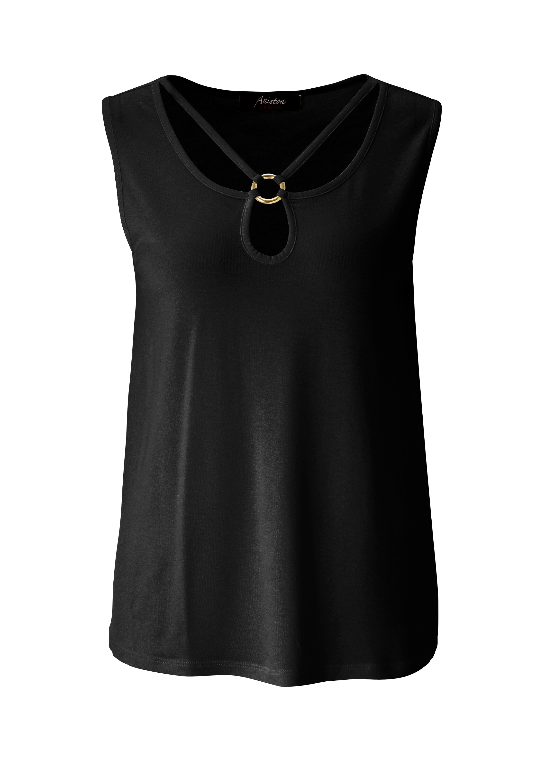 Aniston CASUAL Top in Schwarz: Vorderseite