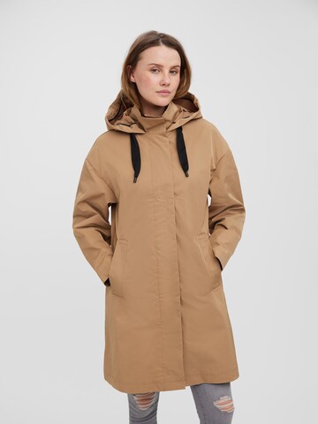 VERO MODA Between-Seasons Coat 'Copenhagen' in Brown: front