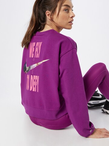 NIKE Sport sweatshirt i lila