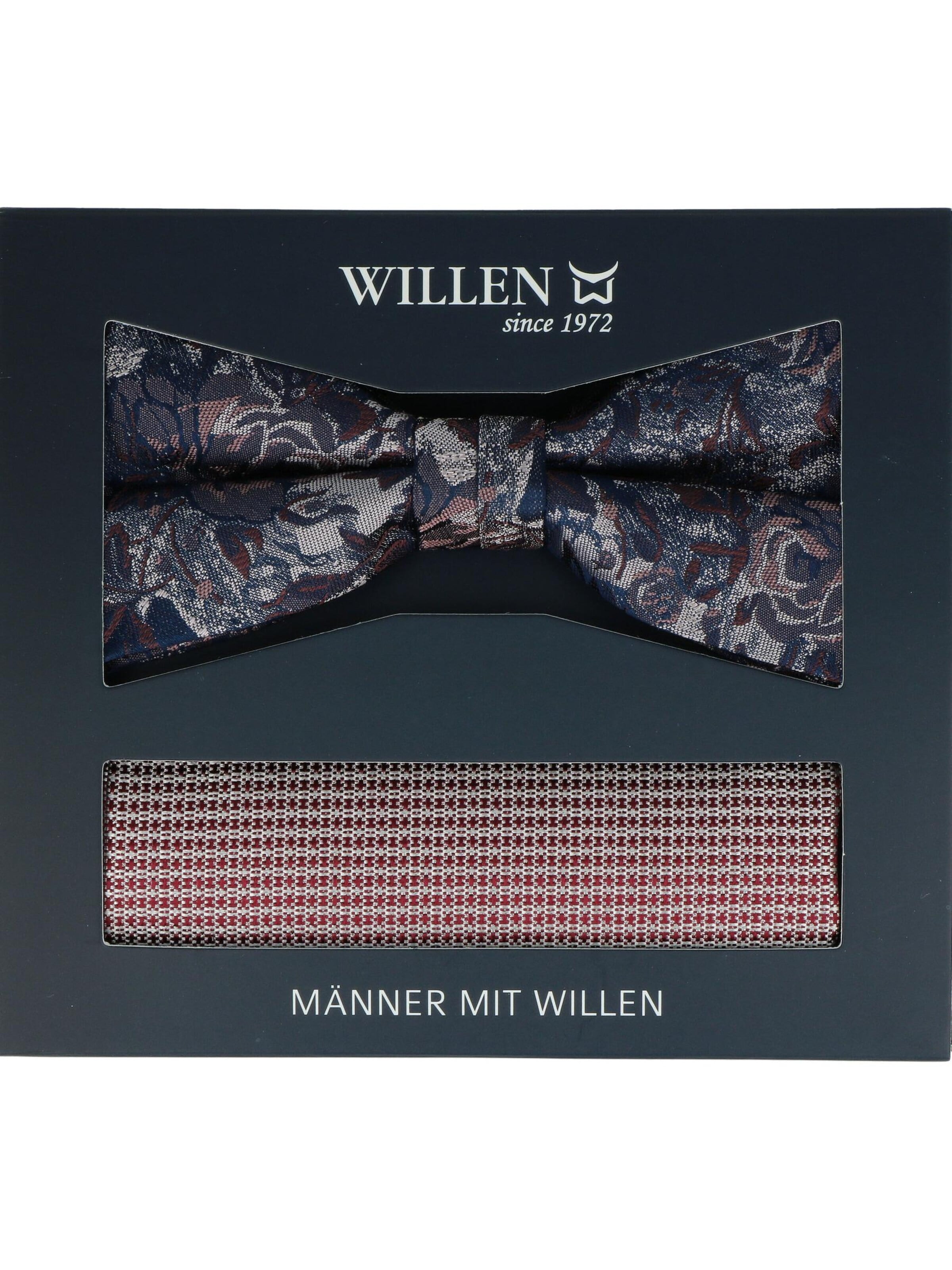 WILLEN Bow Tie 'Set Floral/ Uni' in Purple