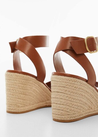MANGO Strap Sandals 'Patricia' in Brown