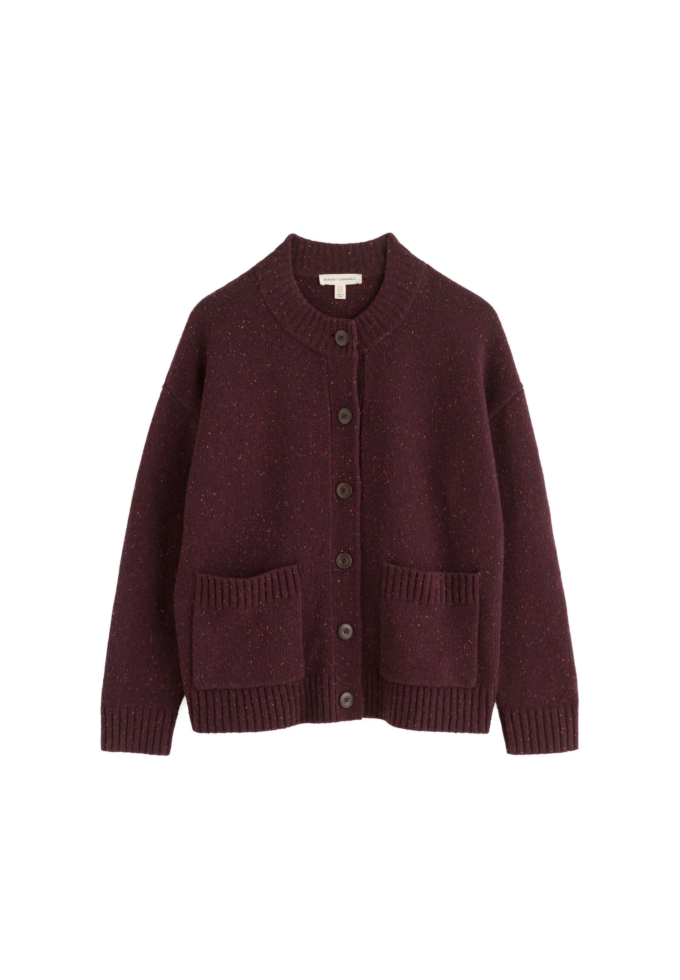 Cardigan 'Harbour Sands' Seasalt Cornwall en violet : devant