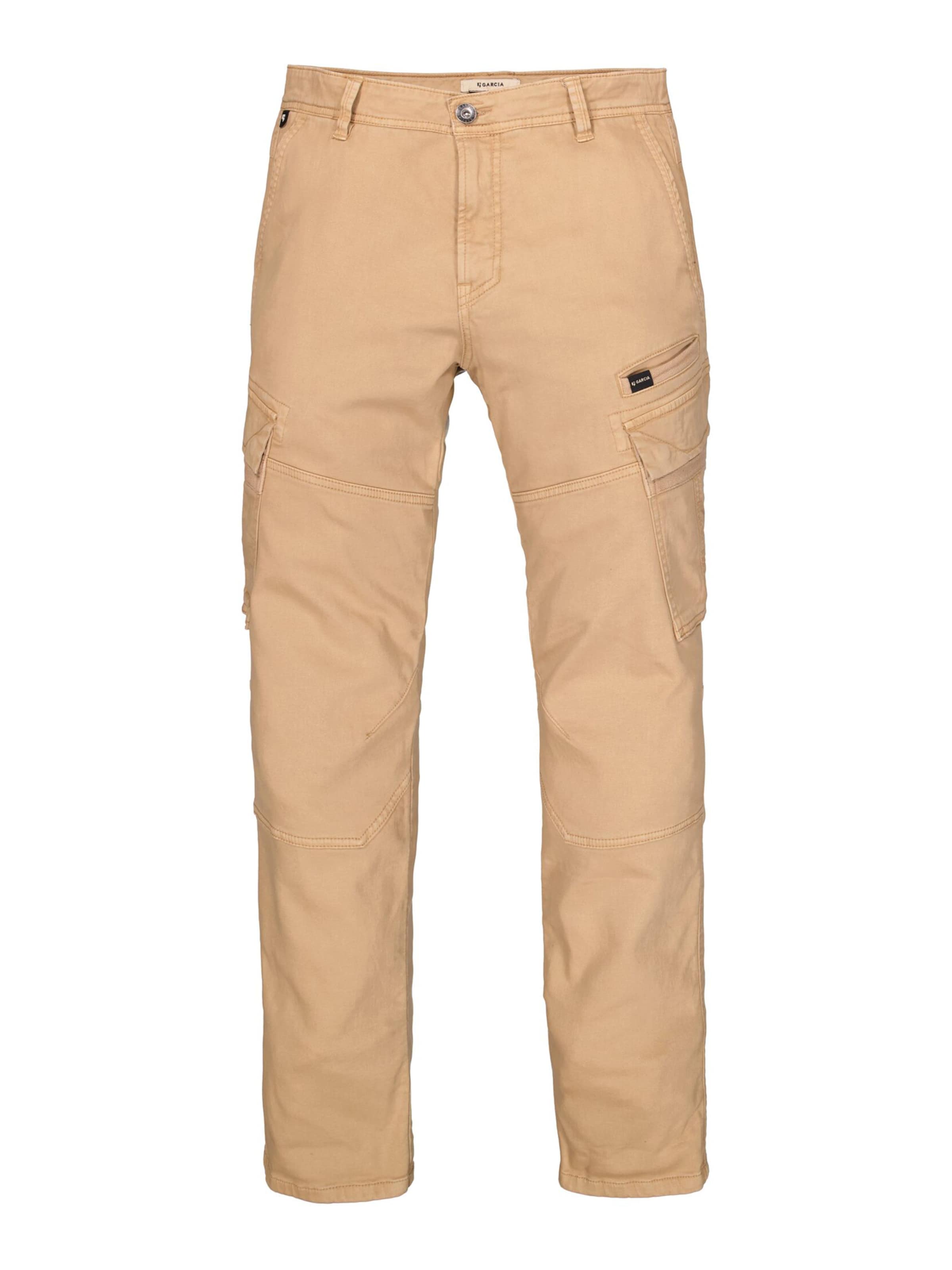 GARCIA Štandardný strih Nohavice - Béžová: predná strana