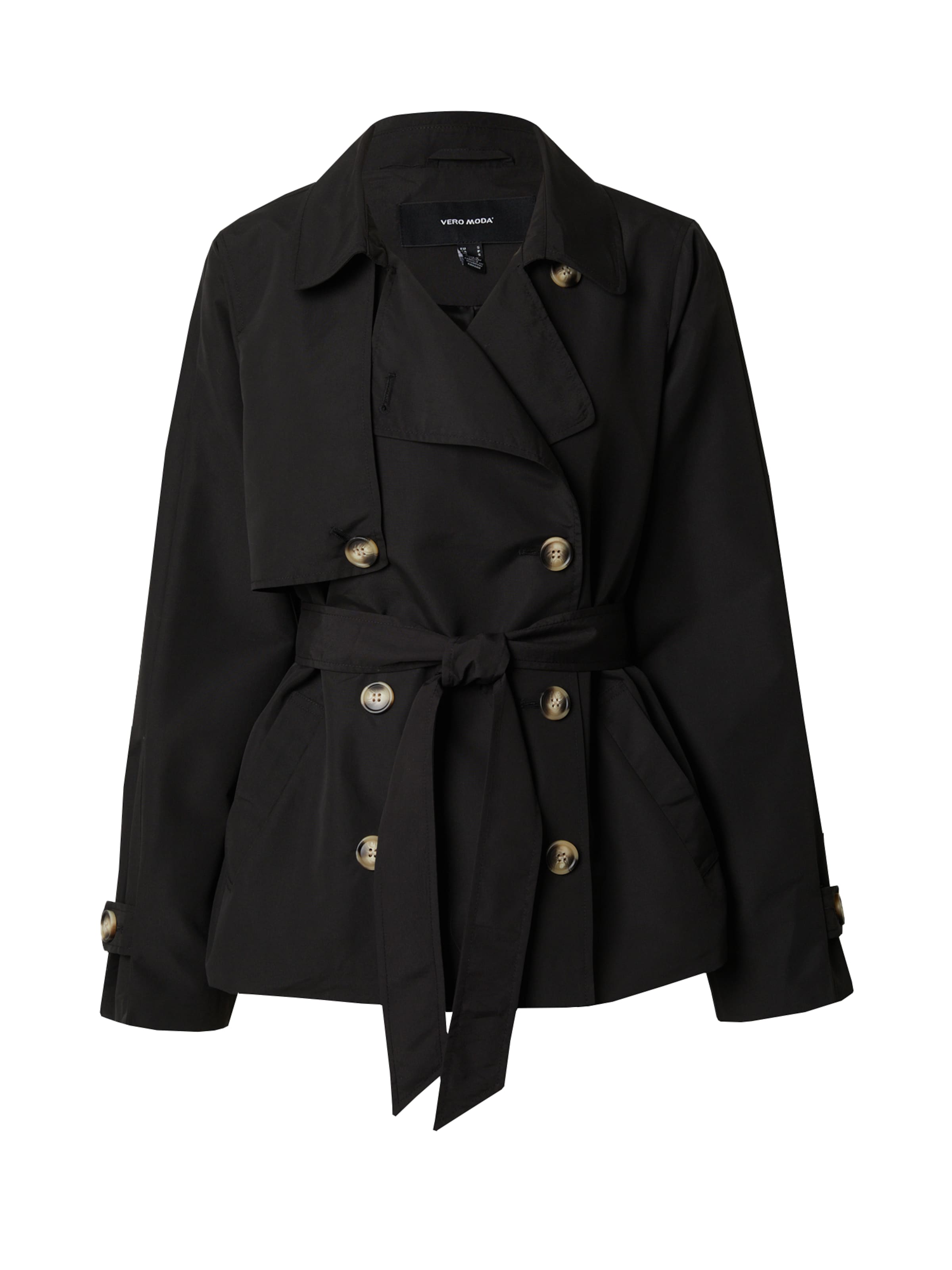 Manteau mi-saison 'Zoa' VERO MODA en noir : devant