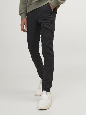 Jack & Jones Junior tavaline Püksid 'PAUL FLAKE', värv must: eest vaates