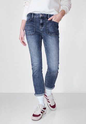 Street One Studio Slim fit Jeans in Blue: front