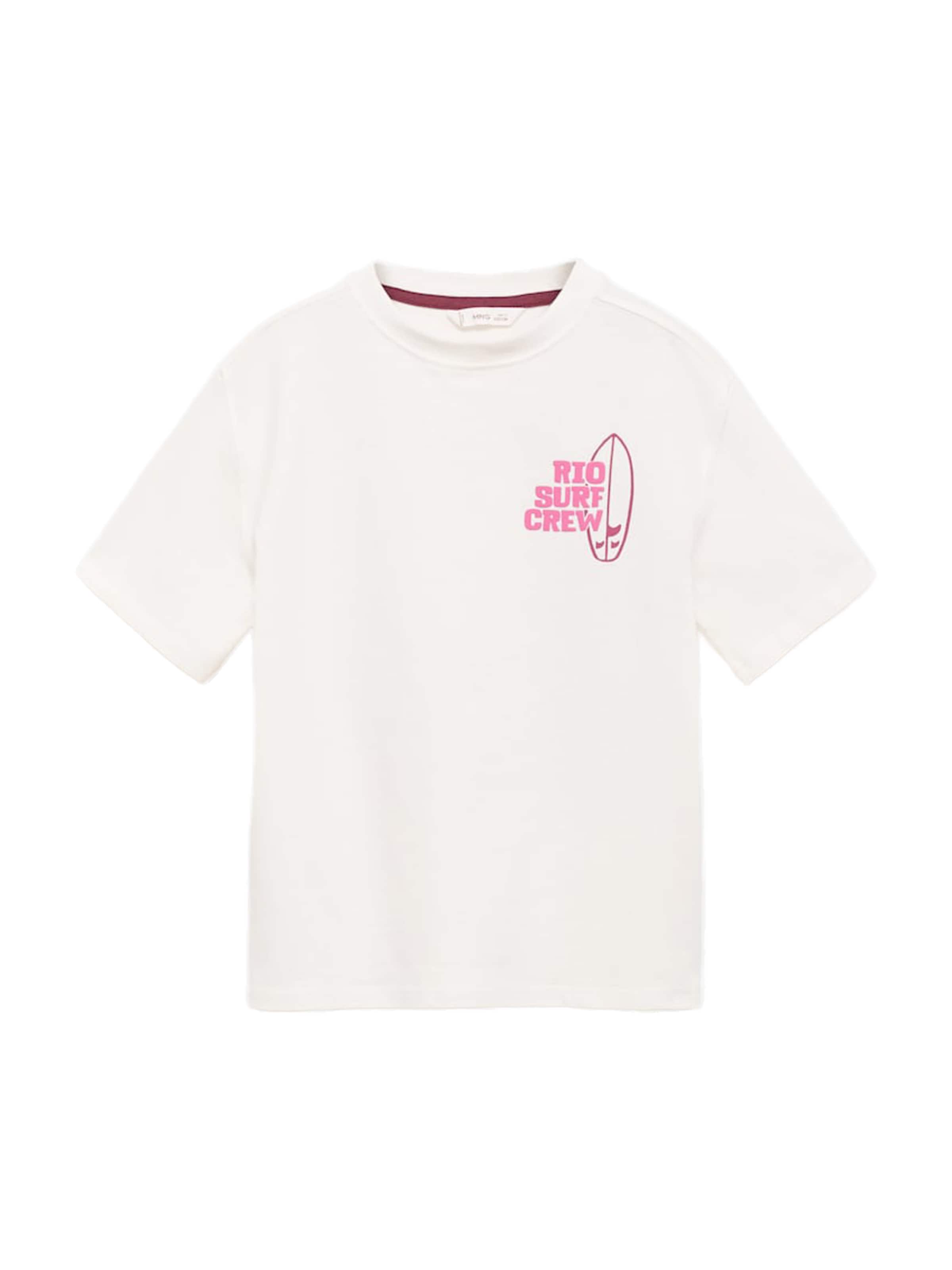MANGO KIDS Shirts 'RIOCREW' i hvid: forside