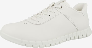 ECCO - Sapatilhas baixas 'Gruuv Lite' em branco: frente