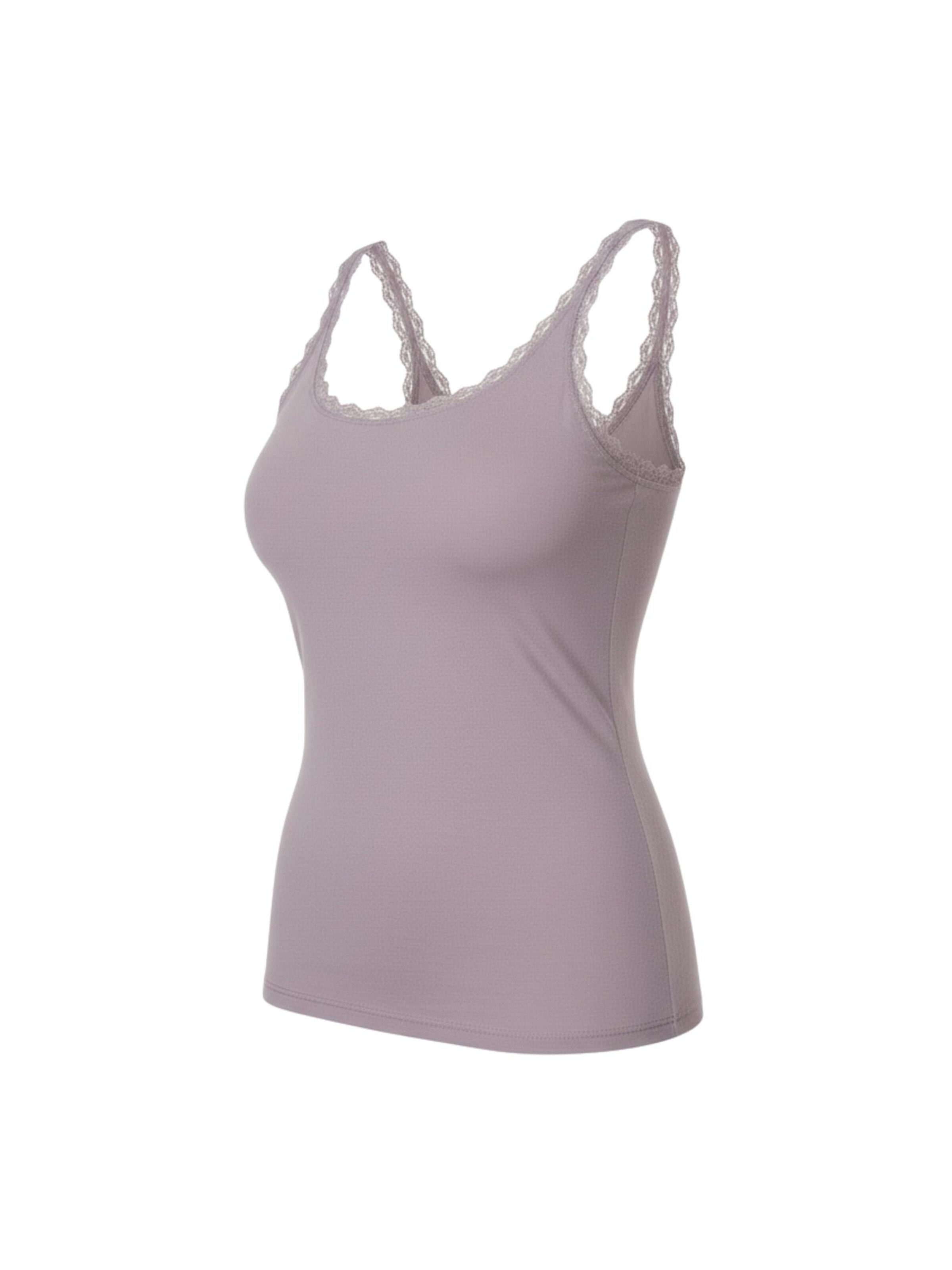 Maillot de corps 'COTTON LACE Tanktop Frauen 3er Pack' Maxte en violet