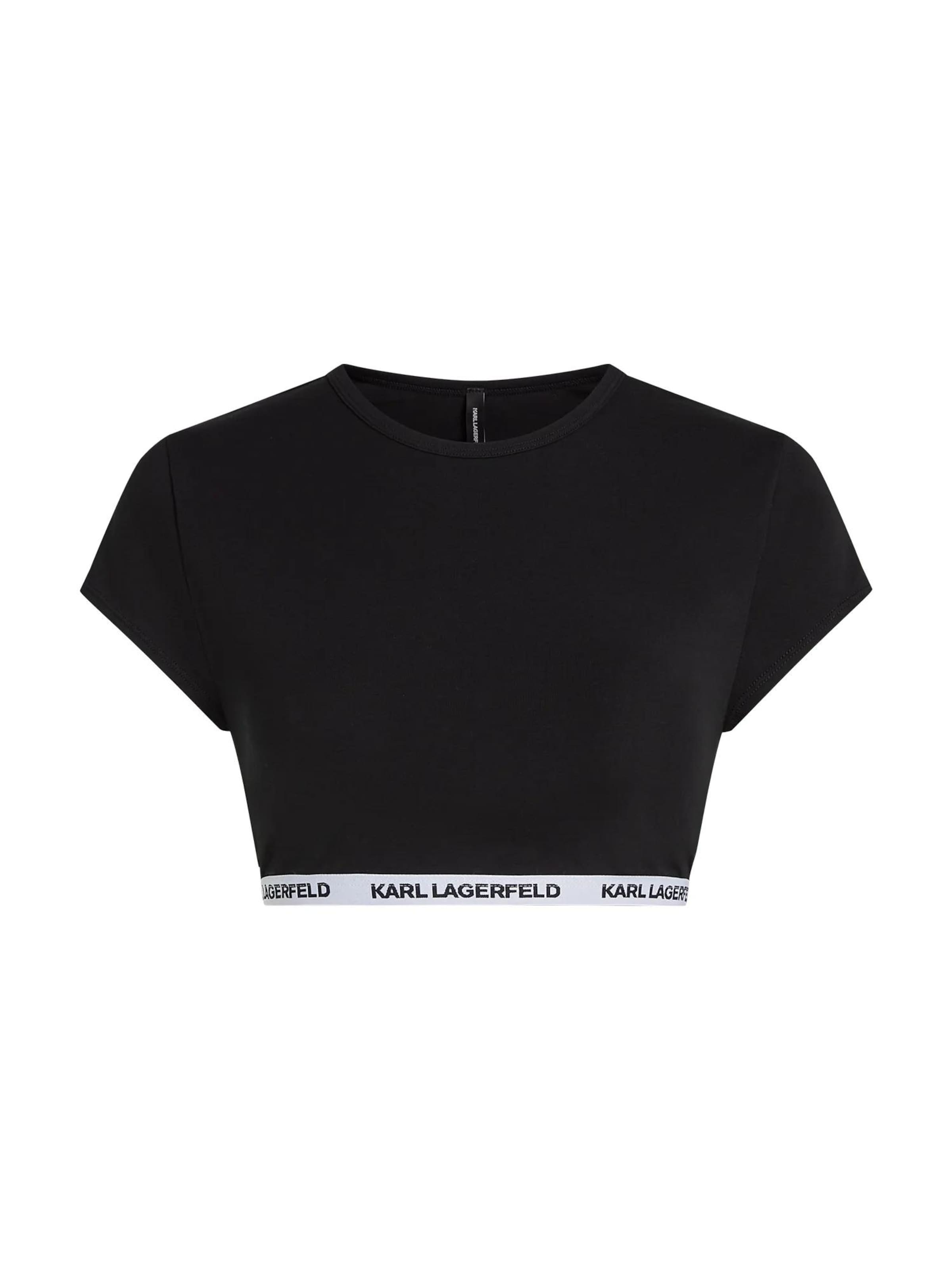 T-shirt Karl Lagerfeld en noir : devant