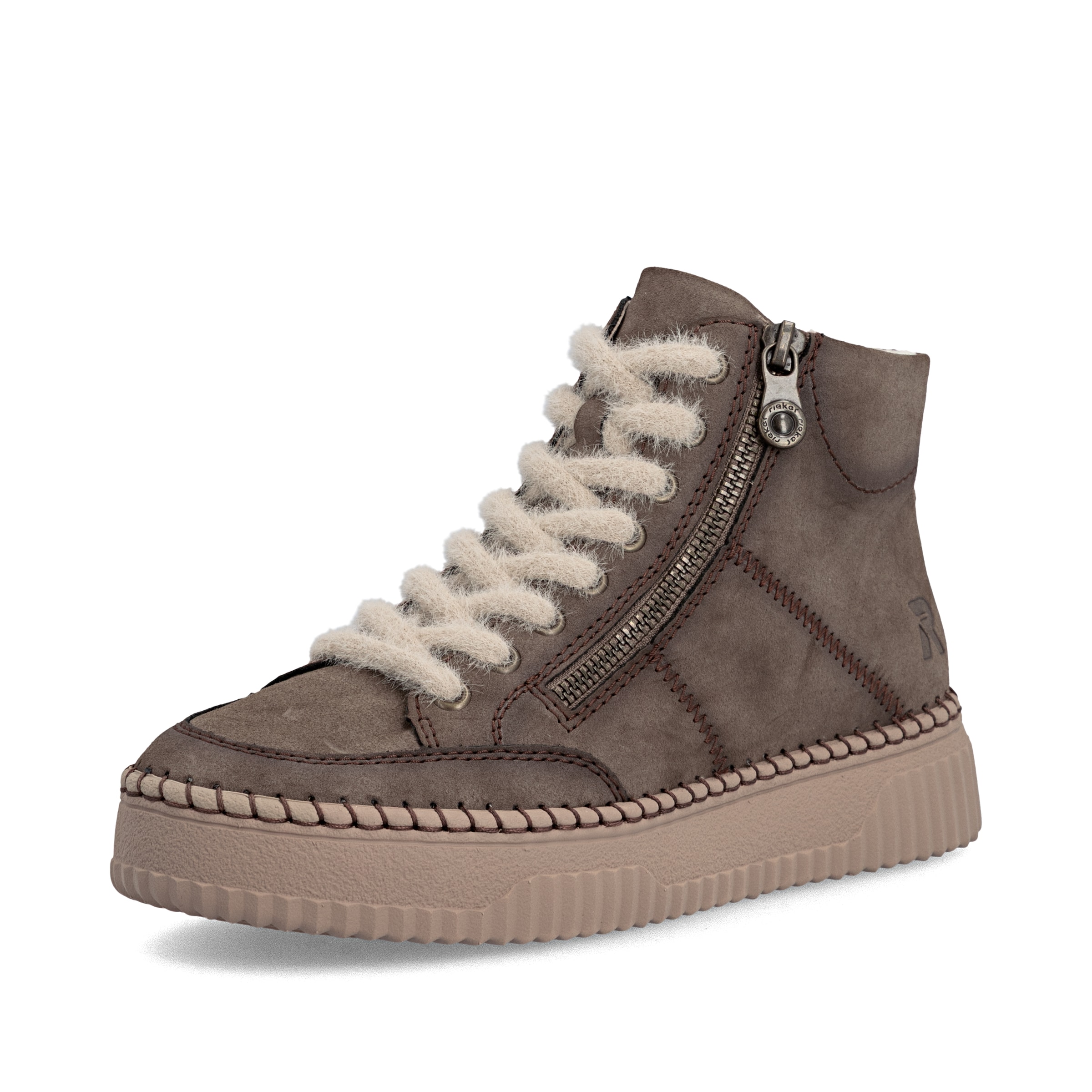 Baskets hautes 'N9901' Rieker en marron : devant