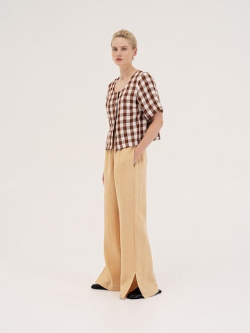 AmourLinen Blouse 'Maeve' in Brown