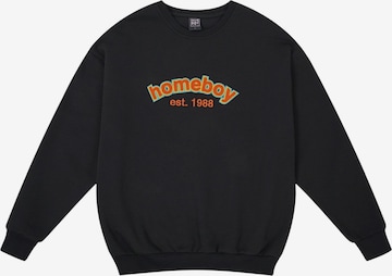 HOMEBOY Sweatshirt '90´s Chenille' in Zwart: voorkant