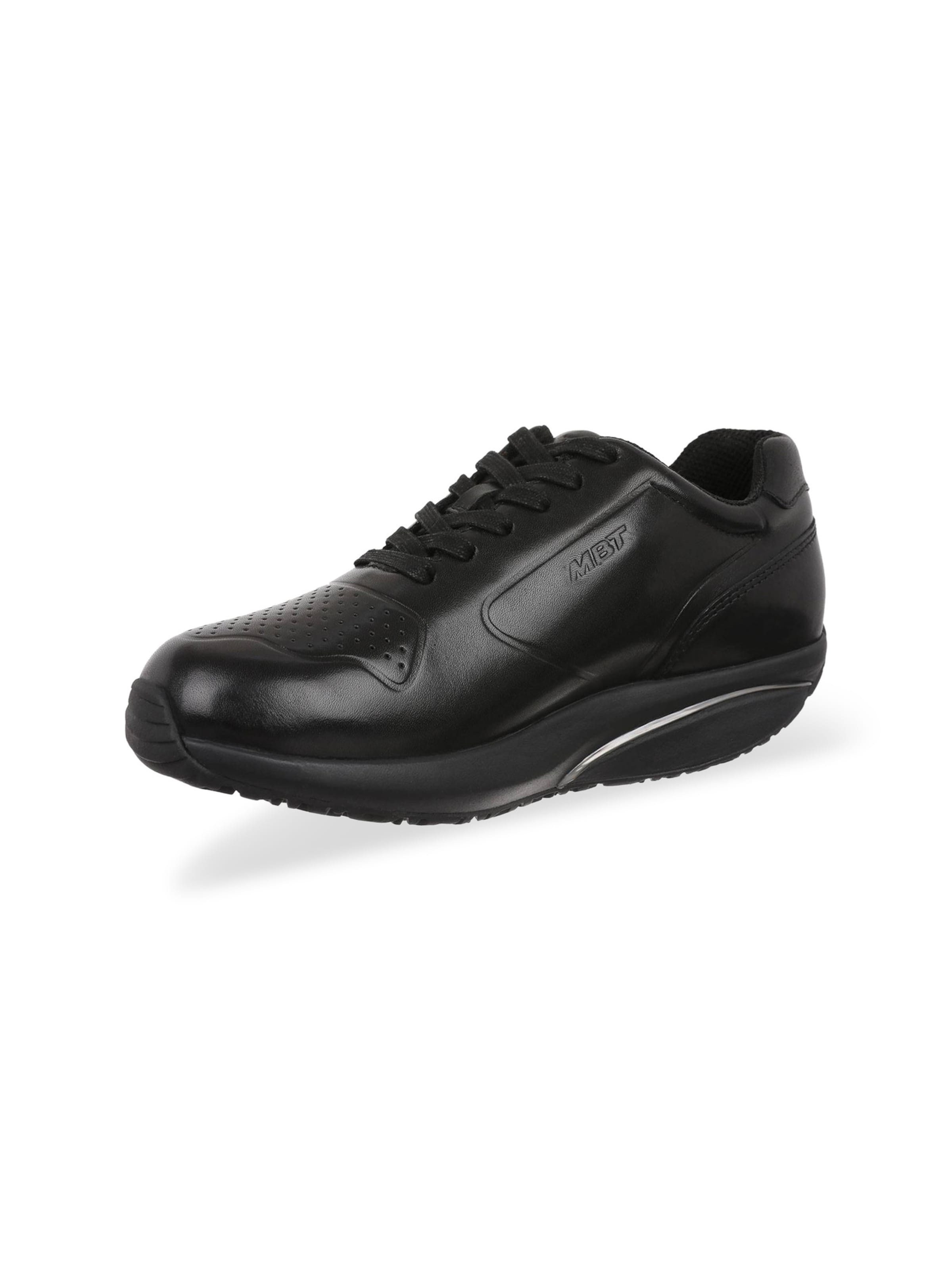 MBT - Sapatilhas slip-on ' MBT-1997 LEATHER WINTER III ' em preto: frente
