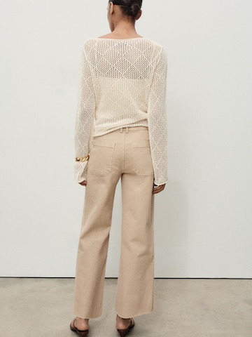 MANGO Loosefit Jeans 'CATHERIN' in Beige
