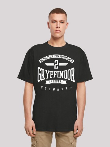 Maglietta 'Harry Potter Gryffindor Keeper' di F4NT4STIC in nero: frontale