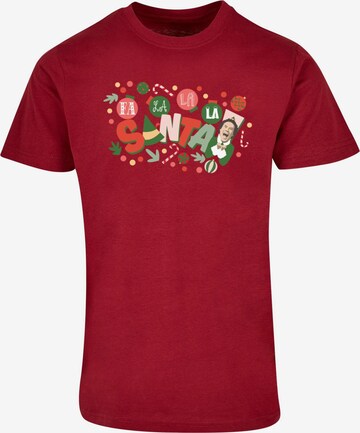 ABSOLUTE CULT Shirt 'Elf - Santa' in Rood: voorkant