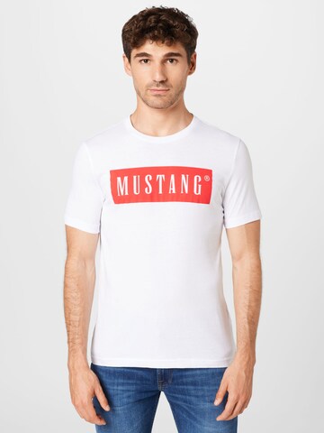 MUSTANG Shirt 'Alex' in Wit: voorkant