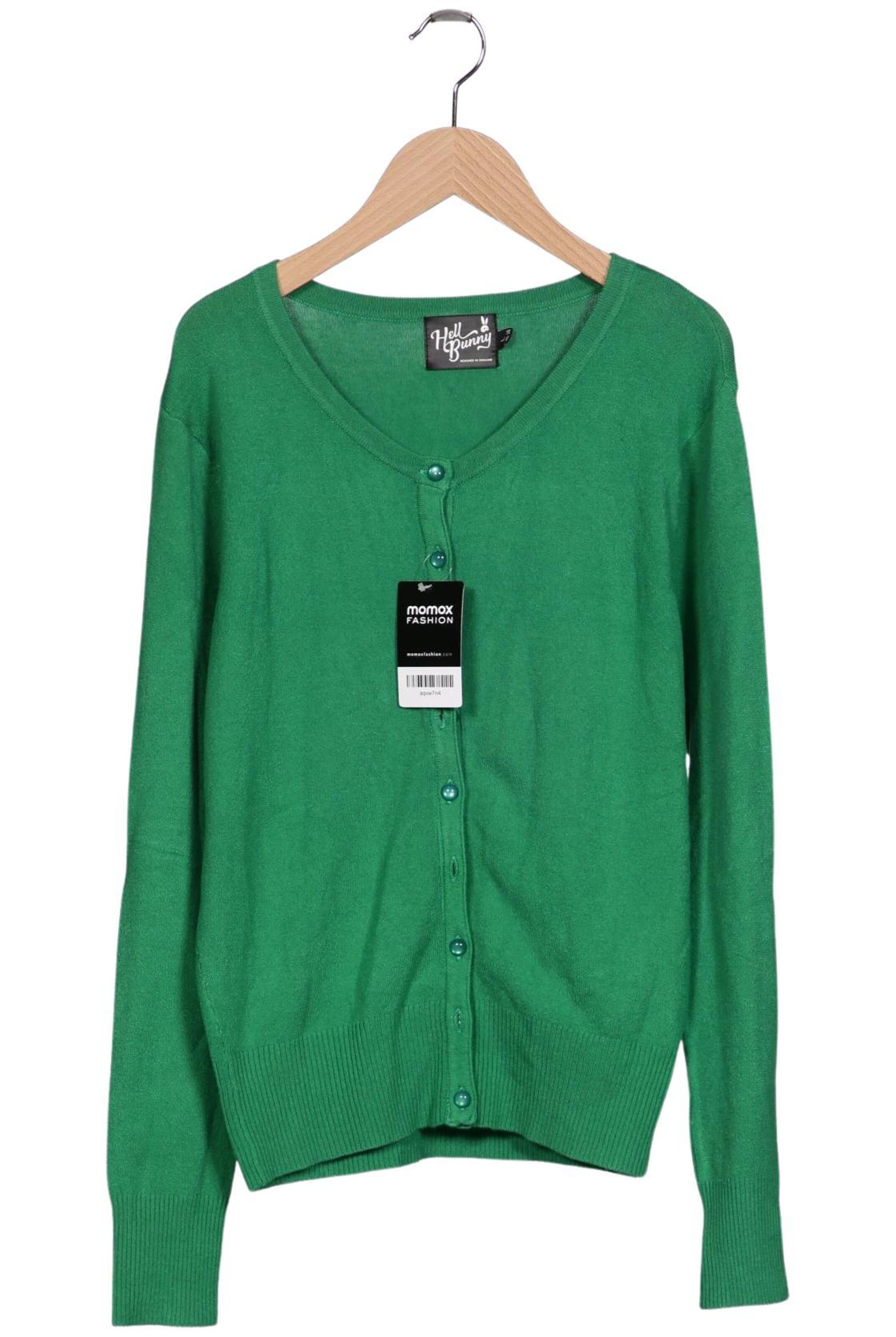 Hell Bunny Sweater & Cardigan in 8XL in Green: front