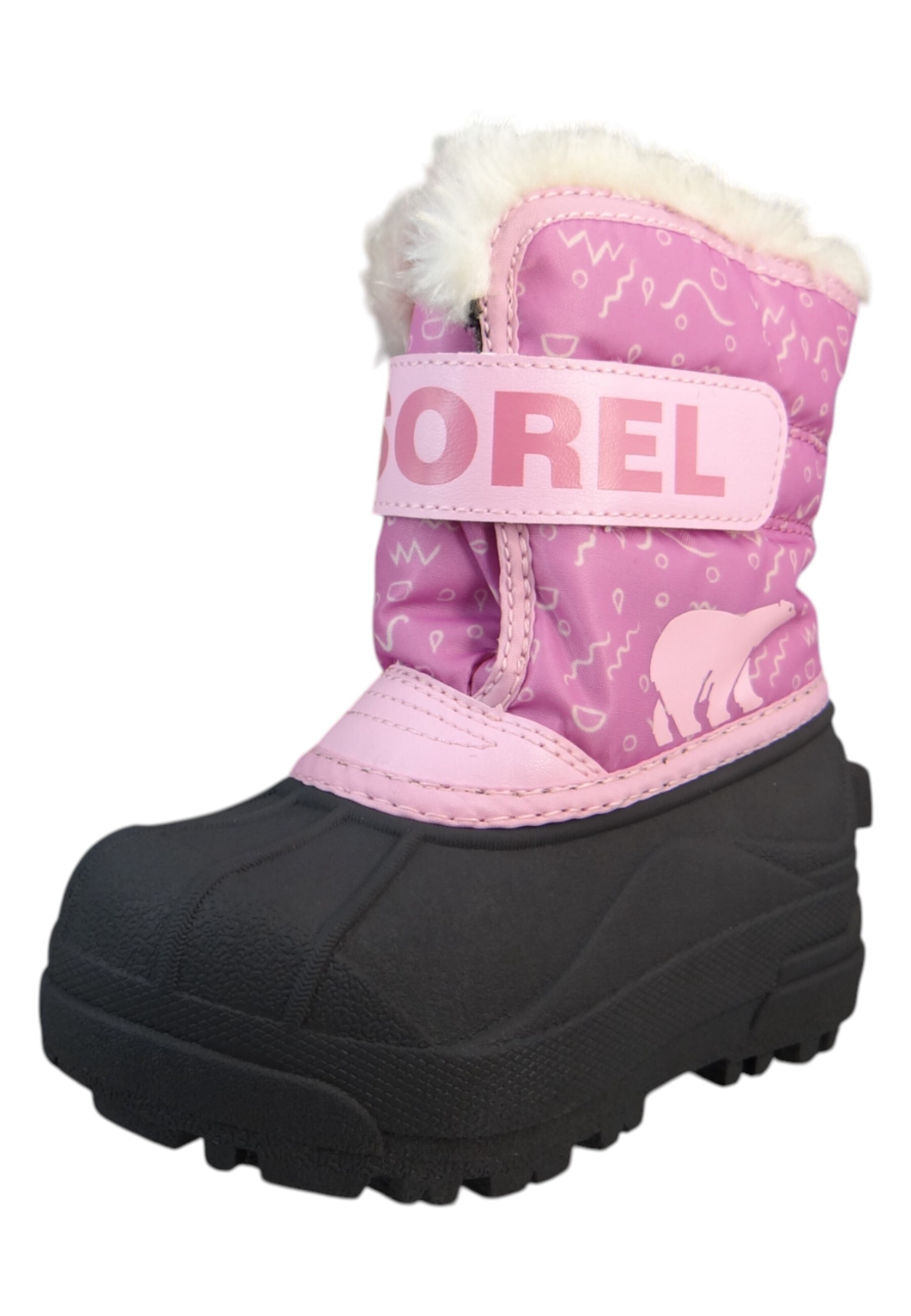 SOREL - Bota de neve em rosa: frente