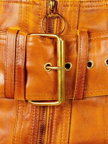 Be  Noble Skirt 'Lederrock im A-Style Used Look' in Brown