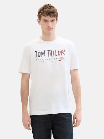 TOM TAILOR قميص بلون أبيض: الأمام
