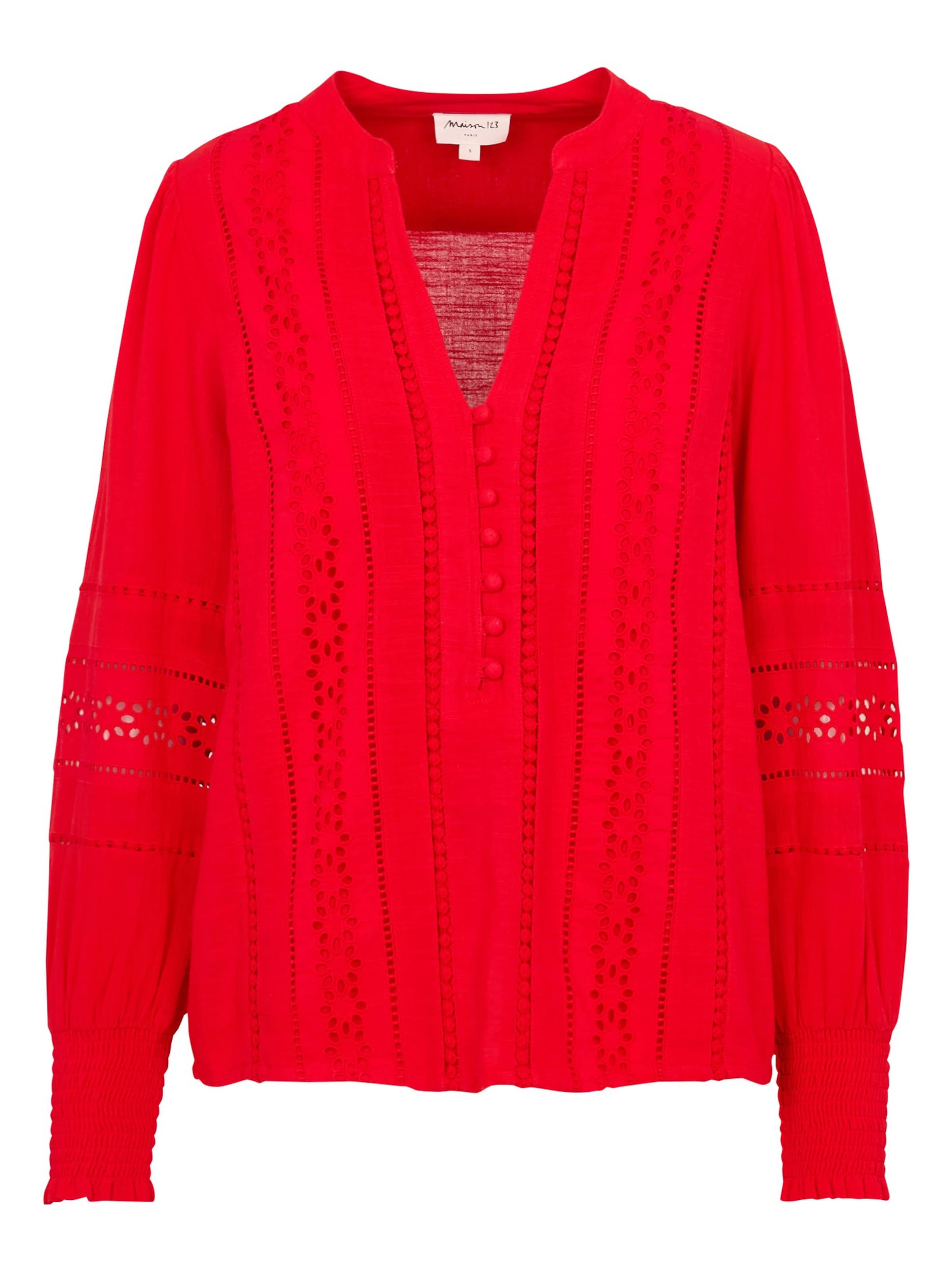 Maison 123 Bluse 'BAILA BL BRODERIE' in Rot: Vorderseite