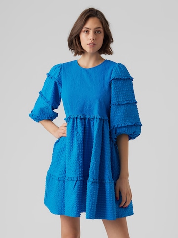 VERO MODA Jurk 'Heidi' in Blauw: voorkant