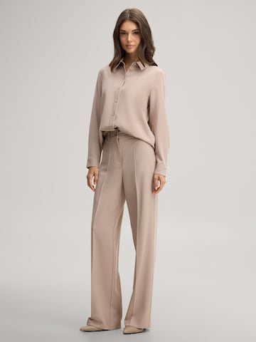 JOOP! Regular Trousers with creases in Beige