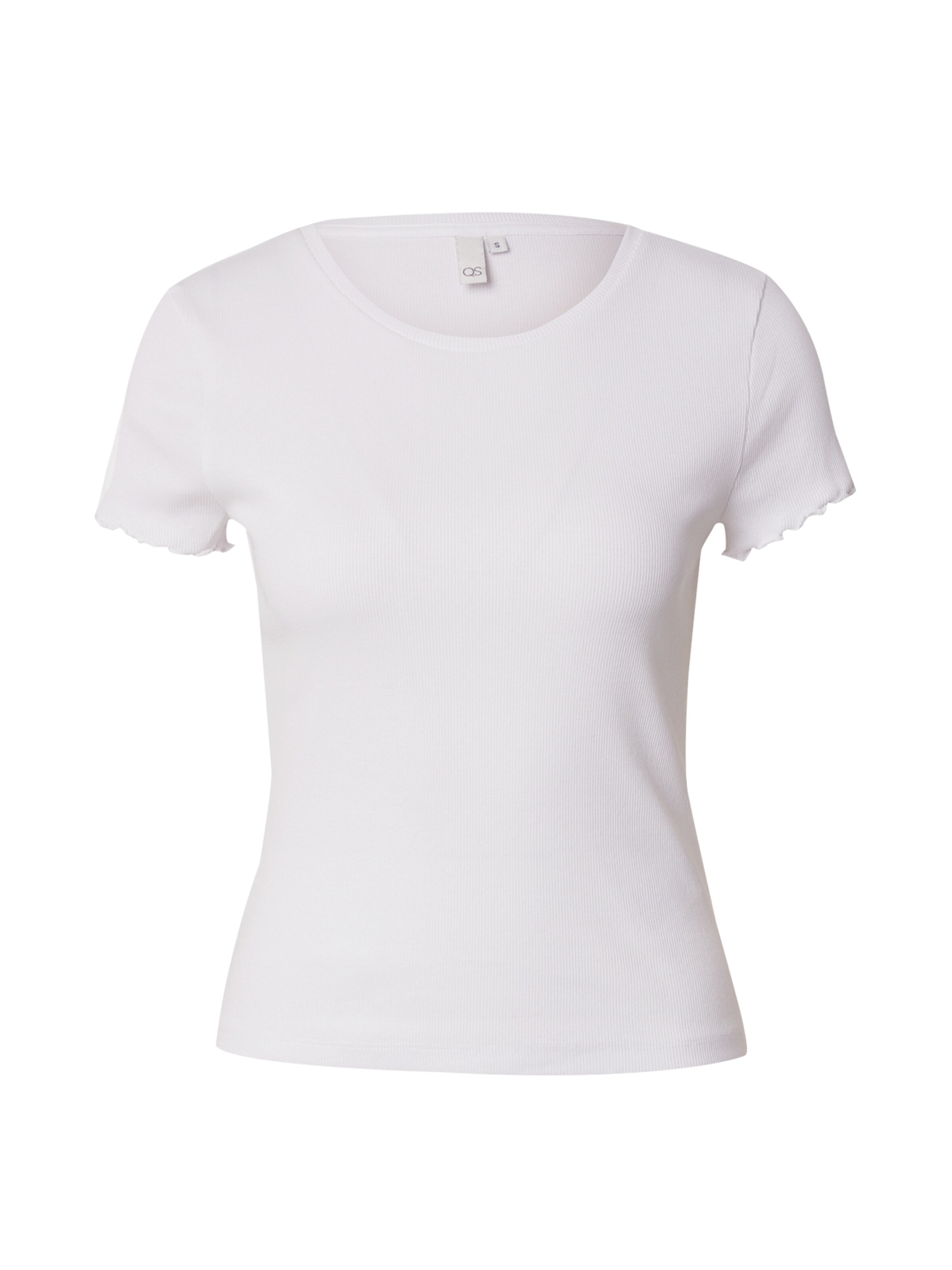 T-shirt QS en blanc : devant