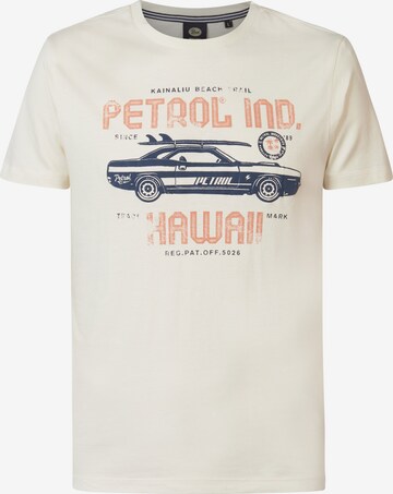 T-Shirt Petrol Industries en blanc : devant