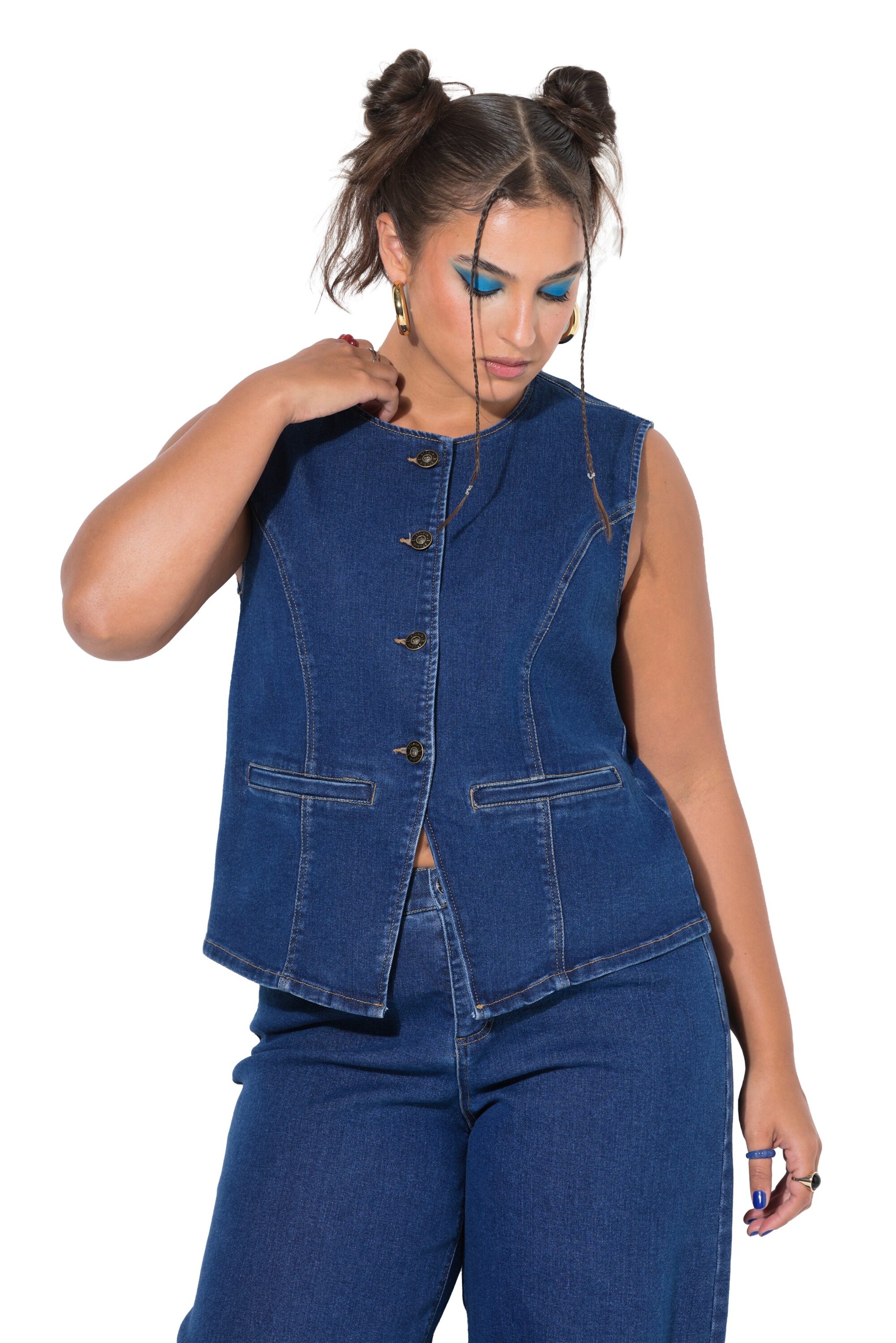Studio Untold Bodywarmer in Blauw: voorkant