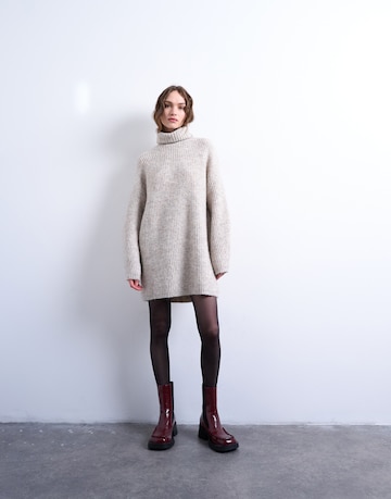 TOPSHOP Pletena obleka 'MILLA' | bež barva