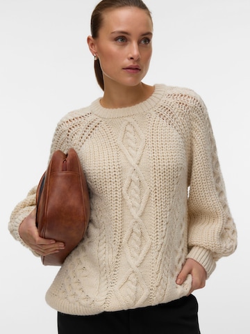 VERO MODA Sweater 'VMMIRANDA' in Beige: front