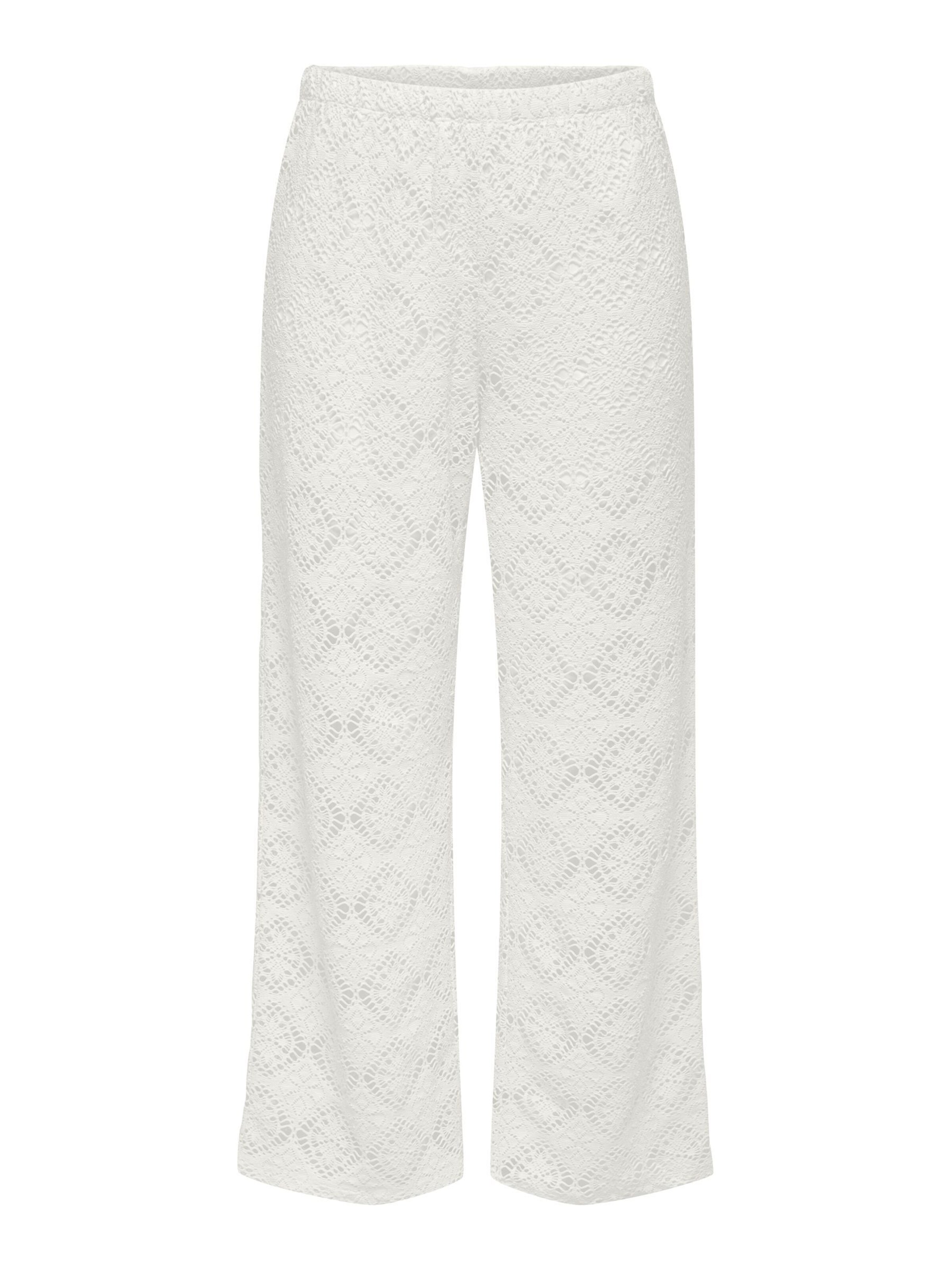 JDY Wide leg Trousers 'JDYEva' in White: front